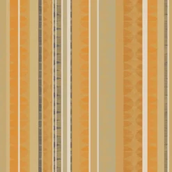 Nappe pur coton motif jacquard beige marron Mille edo cuir