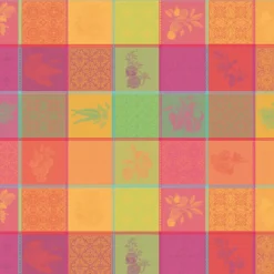 Nappe pur coton motif jacquard multicolore Mille tutti frutti smoothie