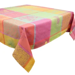 Nappe pur coton motif jacquard multicolore Mille tutti frutti smoothie