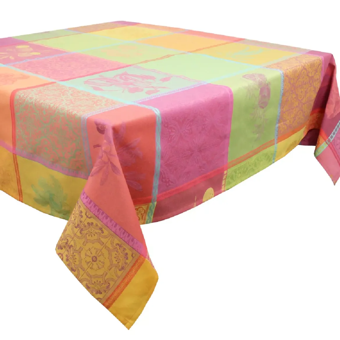 Nappe pur coton motif jacquard multicolore Mille tutti frutti smoothie