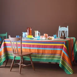Nappe pur coton motif jacquard multicolore Mille arizona pampa