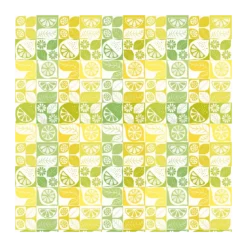 Nappe pur coton motif jacquard jaune Mille citrus fresh