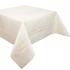 Nappe pur coton motif jacquard ivoire Beauregard ivoire