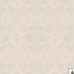 Nappe sur mesure pur coton enduit motif jacquard beige Mille isaphire parchemin