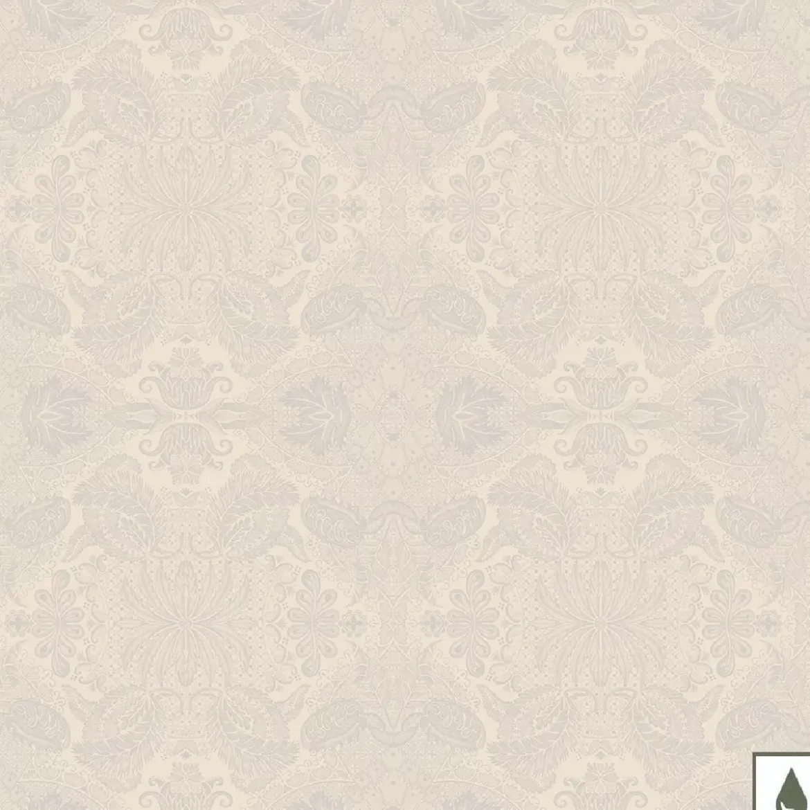 Nappe sur mesure pur coton enduit motif jacquard beige Mille isaphire parchemin