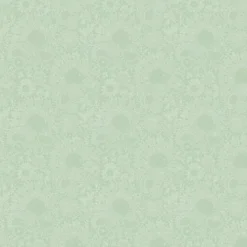 Nappe sur mesure pur coton enduit motif jacquard vert Mille guipures jade
