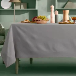 Nappe sur mesure pur coton 155 g/m² motif jacquard gris anthracite Bastide gris