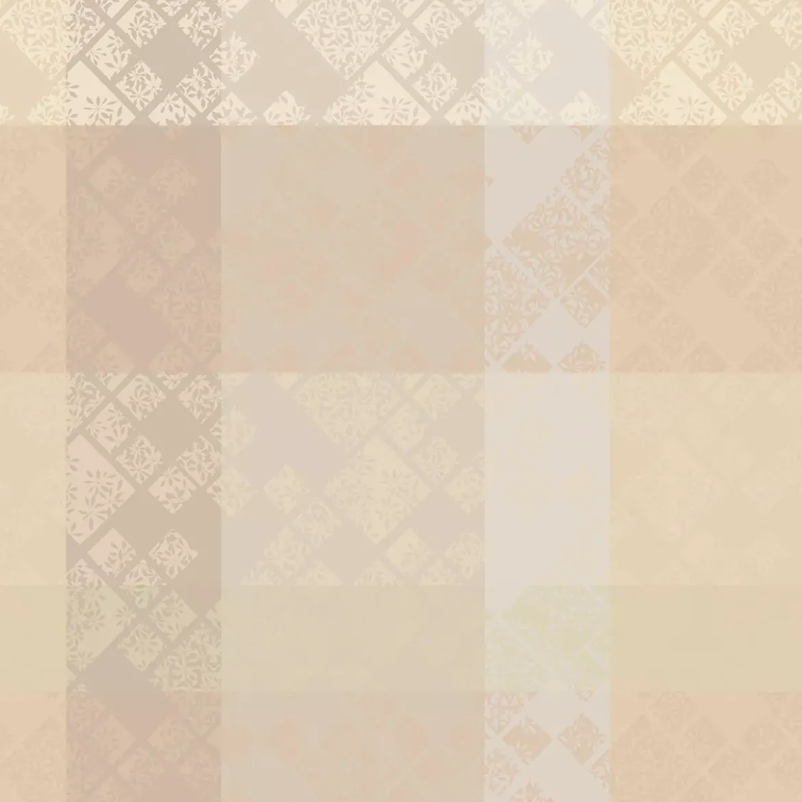 Nappe sur mesure pur coton motif jacquard beige Mille pistils naturel
