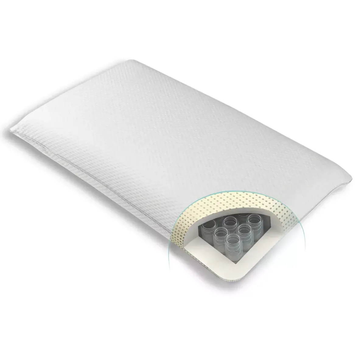 Oreiller fibres synthétiques blanc Memomorpho memoire de forme