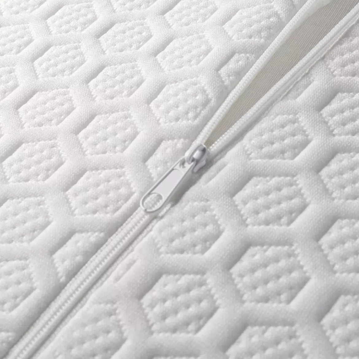 Oreiller fibres synthétiques blanc Memoergo respirant memoire de forme