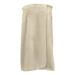 Pareo pur coton 420 g/m² uni beige Elea angora