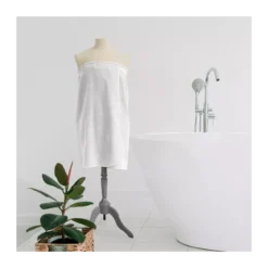 Pareo pur coton 420 g/m² uni blanc Elea blanc