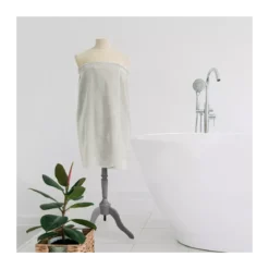 Pareo pur coton 420 g/m² uni gris Elea nuage