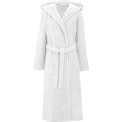 Peignoir coton mélangé 300 g/m² uni blanc Teddy blanc