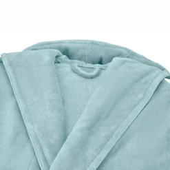 Peignoir coton mélangé 300 g/m² uni bleu Teddy glacier