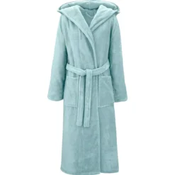 Peignoir coton mélangé 300 g/m² uni bleu Teddy glacier