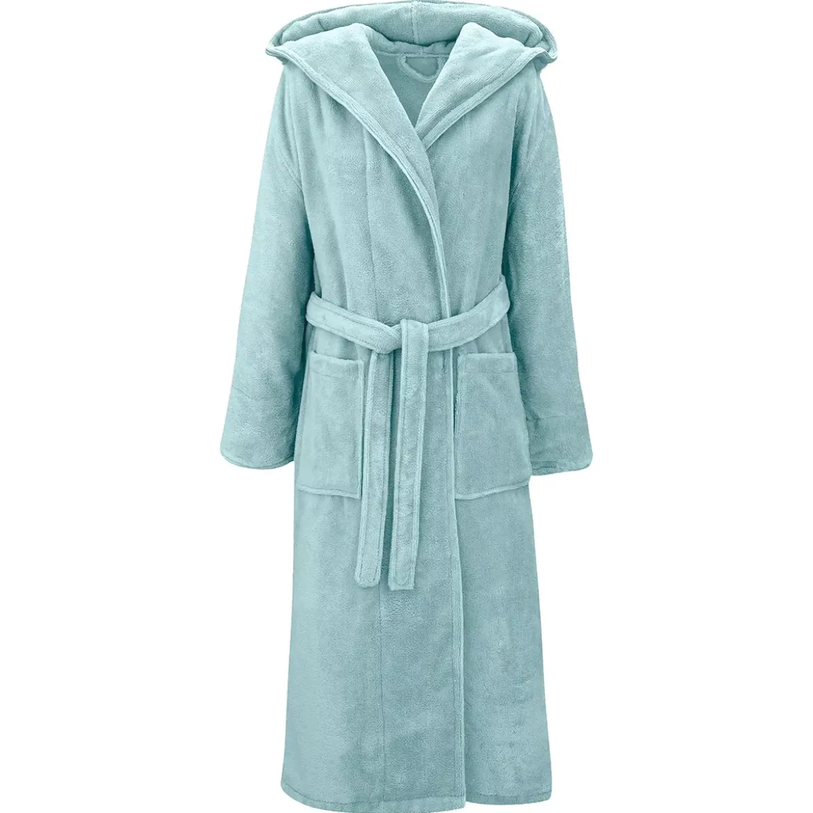 Peignoir coton mélangé 300 g/m² uni bleu Teddy glacier