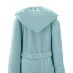 Peignoir coton mélangé 300 g/m² uni bleu Teddy glacier