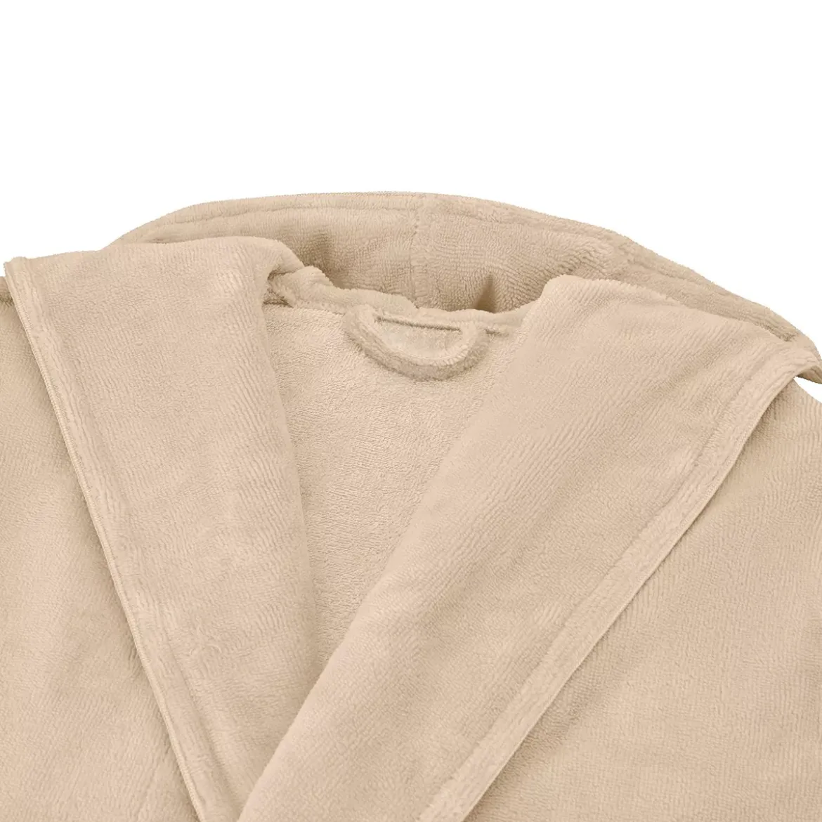Peignoir coton mélangé 300 g/m² uni ecru Teddy angora