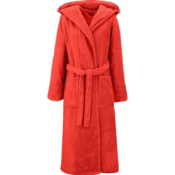 Peignoir coton mélangé 300 g/m² uni orange Teddy corail