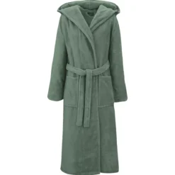 Peignoir coton mélangé 300 g/m² uni vert Teddy kaki