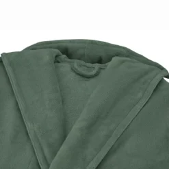 Peignoir coton mélangé 300 g/m² uni vert Teddy kaki