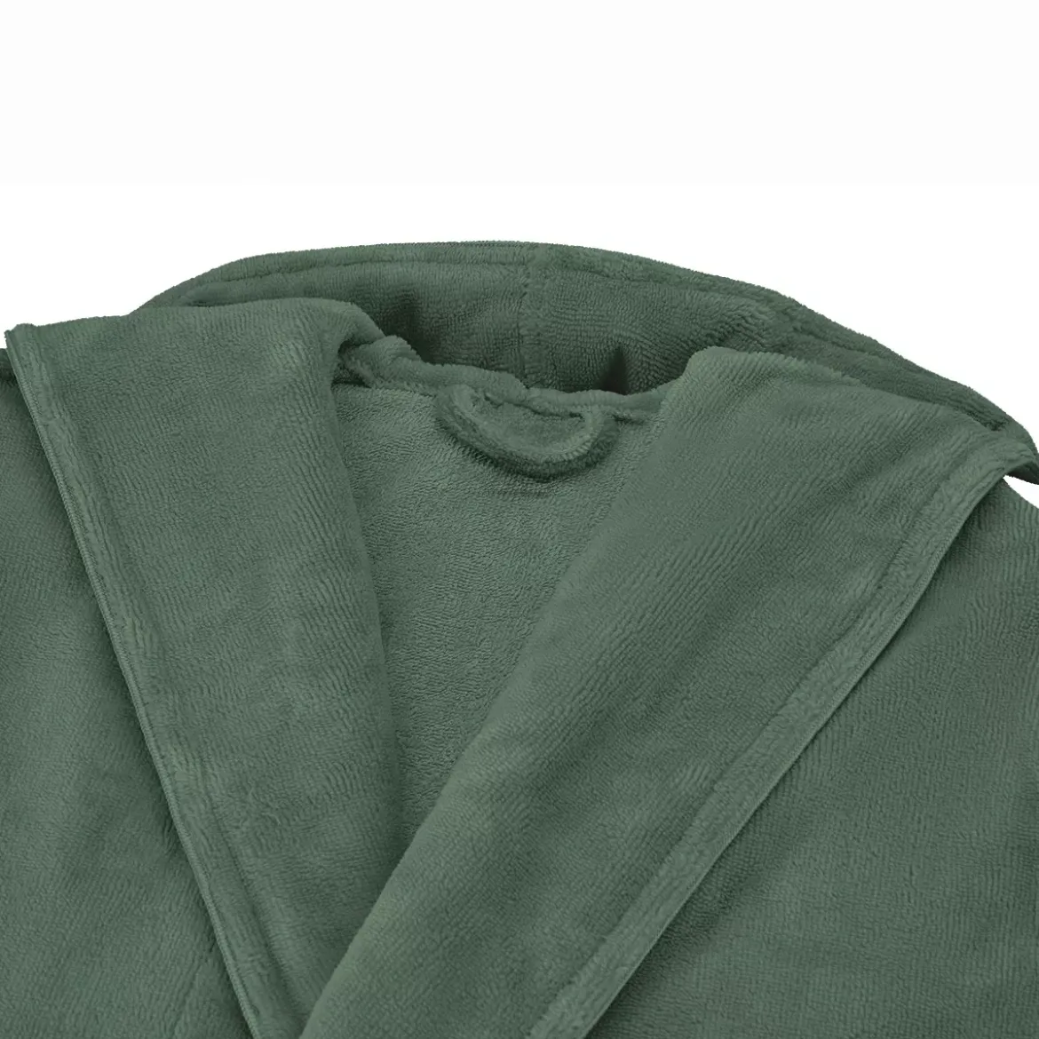 Peignoir coton mélangé 300 g/m² uni vert Teddy kaki