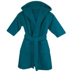 Peignoir enfant enfant coton mélangé 300 g/m² uni bleu Teddy canard