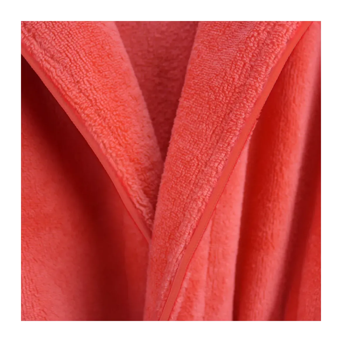 Peignoir enfant enfant coton mélangé 300 g/m² uni rose Teddy corail