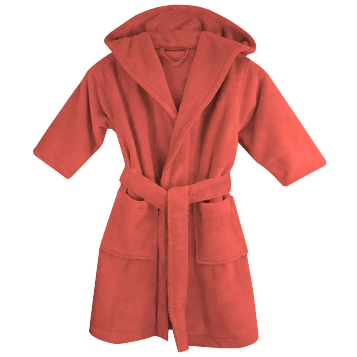 Peignoir enfant enfant coton mélangé 300 g/m² uni rose Teddy corail