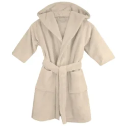 Peignoir enfant enfant coton mélangé 300 g/m² uni ecru Teddy angora