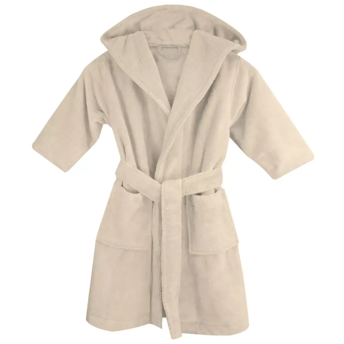 Peignoir enfant enfant coton mélangé 300 g/m² uni ecru Teddy angora