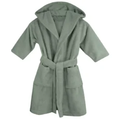 Peignoir enfant enfant coton mélangé 300 g/m² uni vert Teddy kaki