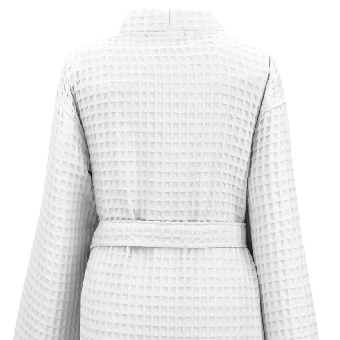 Peignoir femme pur coton 240 g/m² nid d'abeille blanc Detente neige
