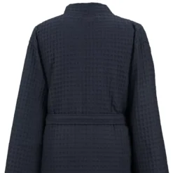 Peignoir homme pur coton 240 g/m² nid d'abeille marine Detente navy