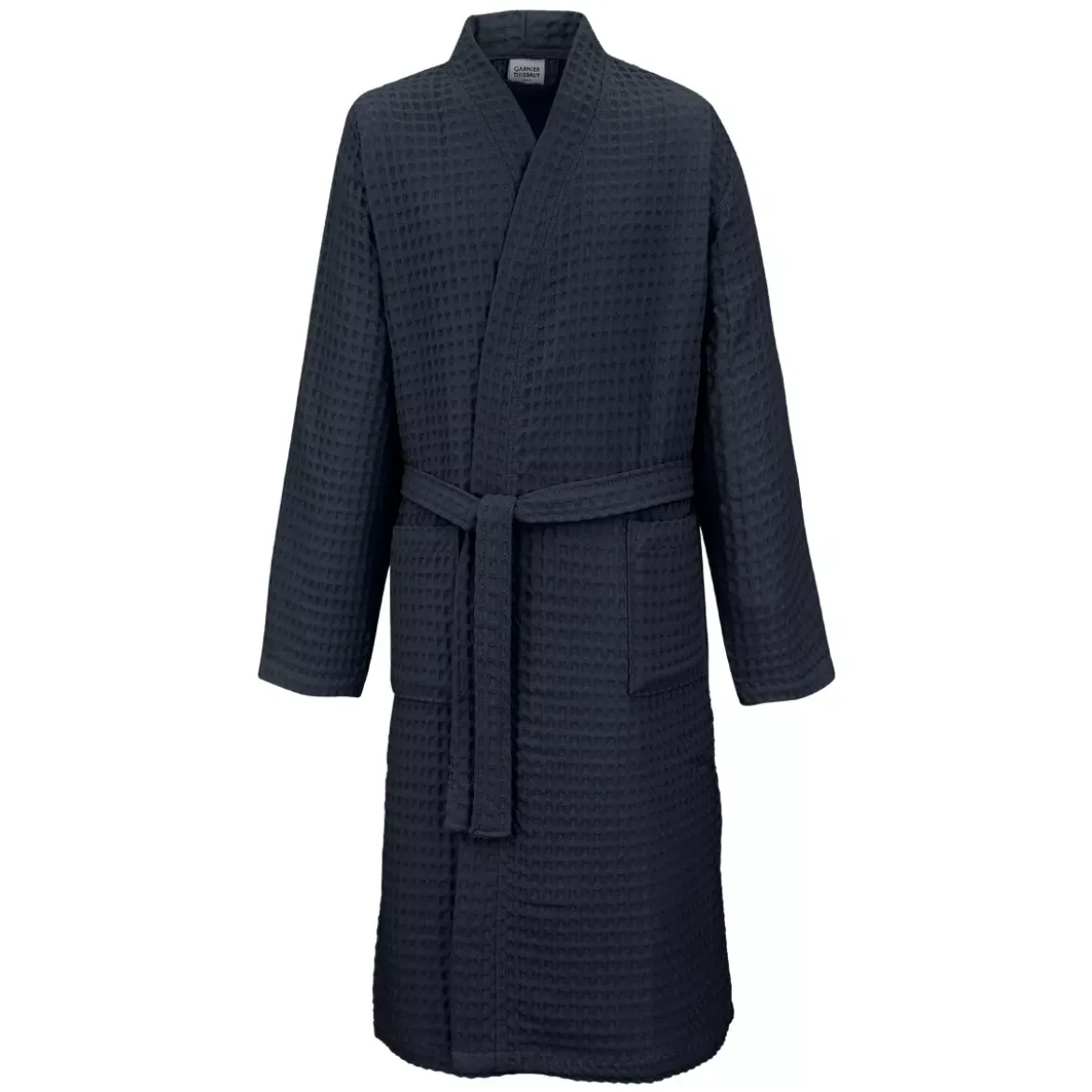 Peignoir homme pur coton 240 g/m² nid d'abeille marine Detente navy