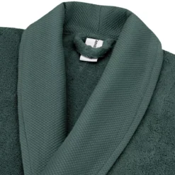 Peignoir pur coton 420 g/m² uni anthracite Elea crepuscule
