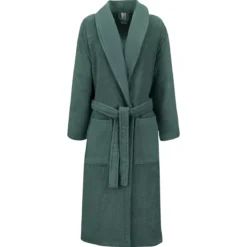 Peignoir pur coton 420 g/m² uni anthracite Elea crepuscule
