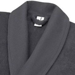 Peignoir pur coton 420 g/m² uni anthracite Elea carbone