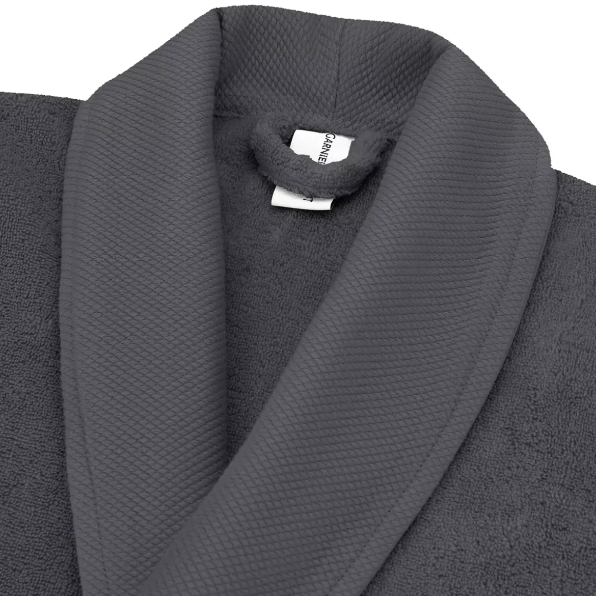 Peignoir pur coton 420 g/m² uni anthracite Elea carbone