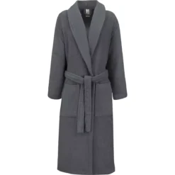 Peignoir pur coton 420 g/m² uni anthracite Elea carbone
