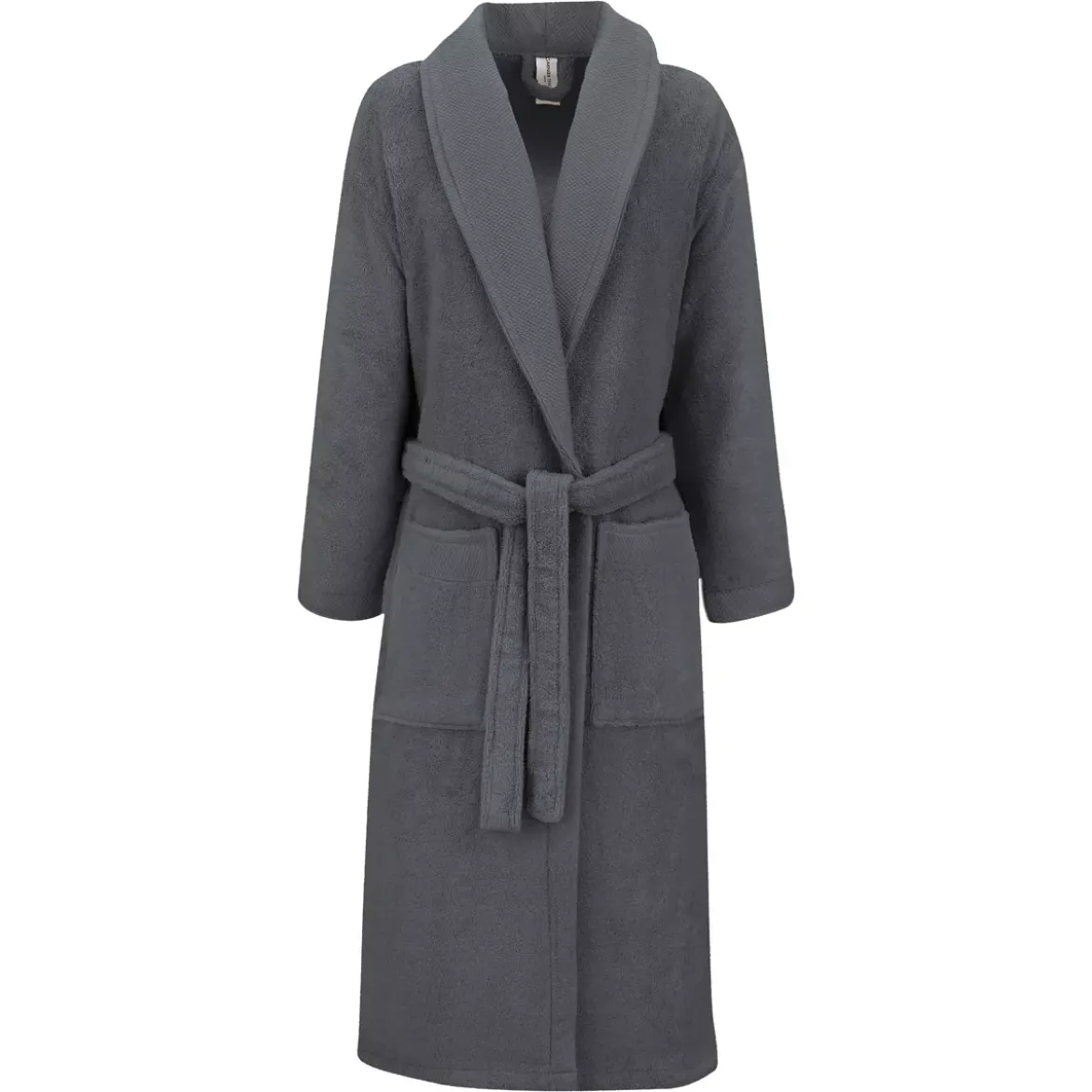Peignoir pur coton 420 g/m² uni anthracite Elea carbone