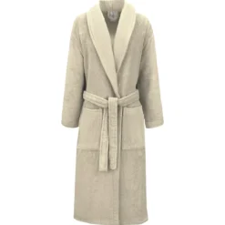 Peignoir pur coton 420 g/m² uni beige Elea angora