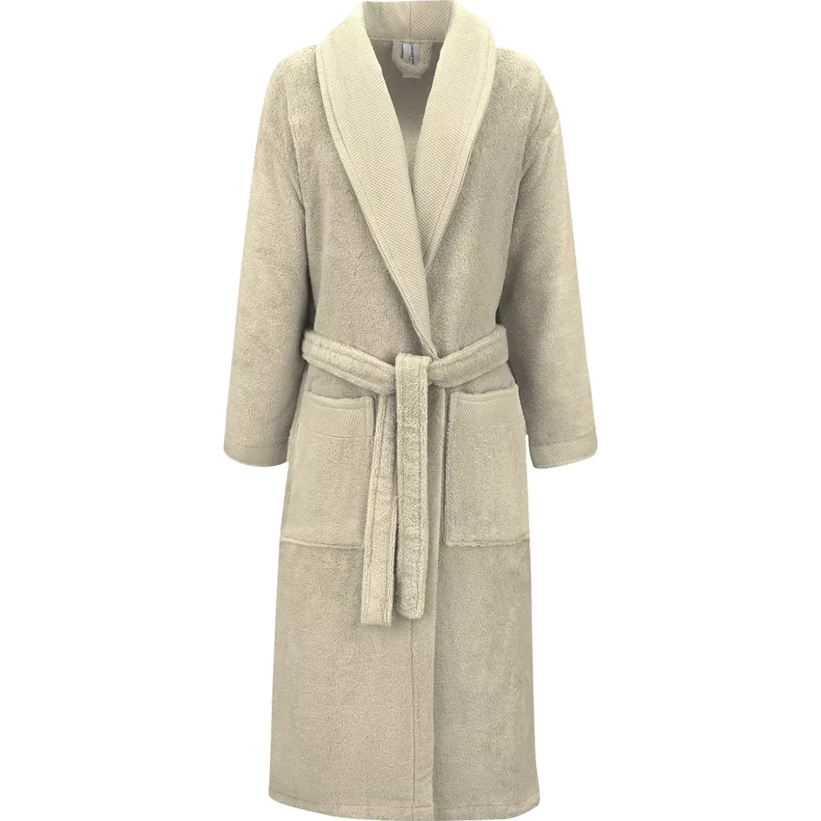 Peignoir pur coton 420 g/m² uni beige Elea angora