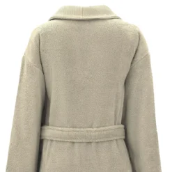 Peignoir pur coton 420 g/m² uni beige Elea angora