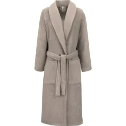 Peignoir pur coton 420 g/m² uni beige Elea chataignes