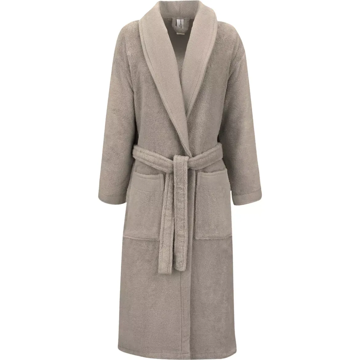 Peignoir pur coton 420 g/m² uni beige Elea chataignes