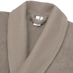 Peignoir pur coton 420 g/m² uni beige Elea chataignes