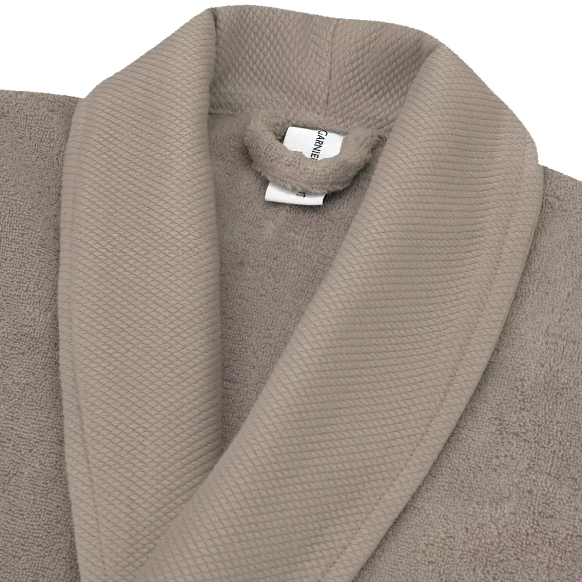 Peignoir pur coton 420 g/m² uni beige Elea chataignes