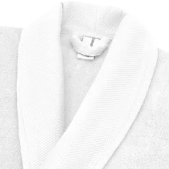 Peignoir pur coton 420 g/m² uni blanc Elea blanc
